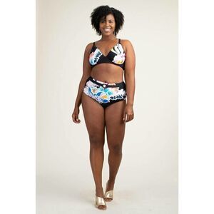 Trina Turk Womens Two Piece Tropical Floral Swimsuit Size 22W NWT